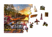 Wooden Jigsaw Puzzle NEW Bicycles in Amsterdam 1010 pcs