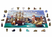 Houten Legpuzzel Old Ships in Harbour 505 pcs