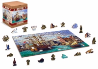 Houten Legpuzzel Old Ships in Harbour 505 pcs