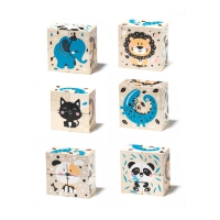 Cubika Set of wooden blocks "Animals"