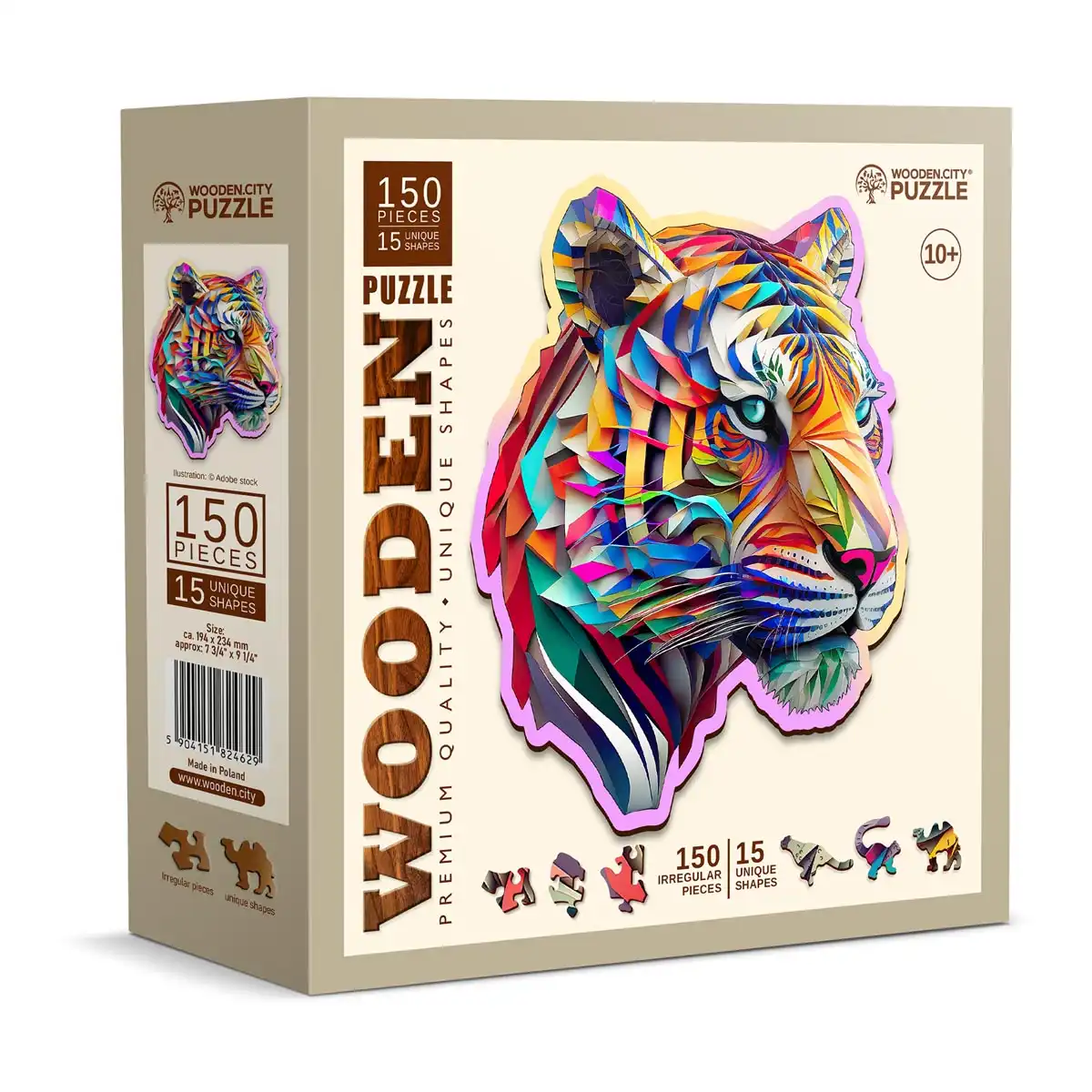 Houten Legpuzzel Colorful Tiger 150 pcs