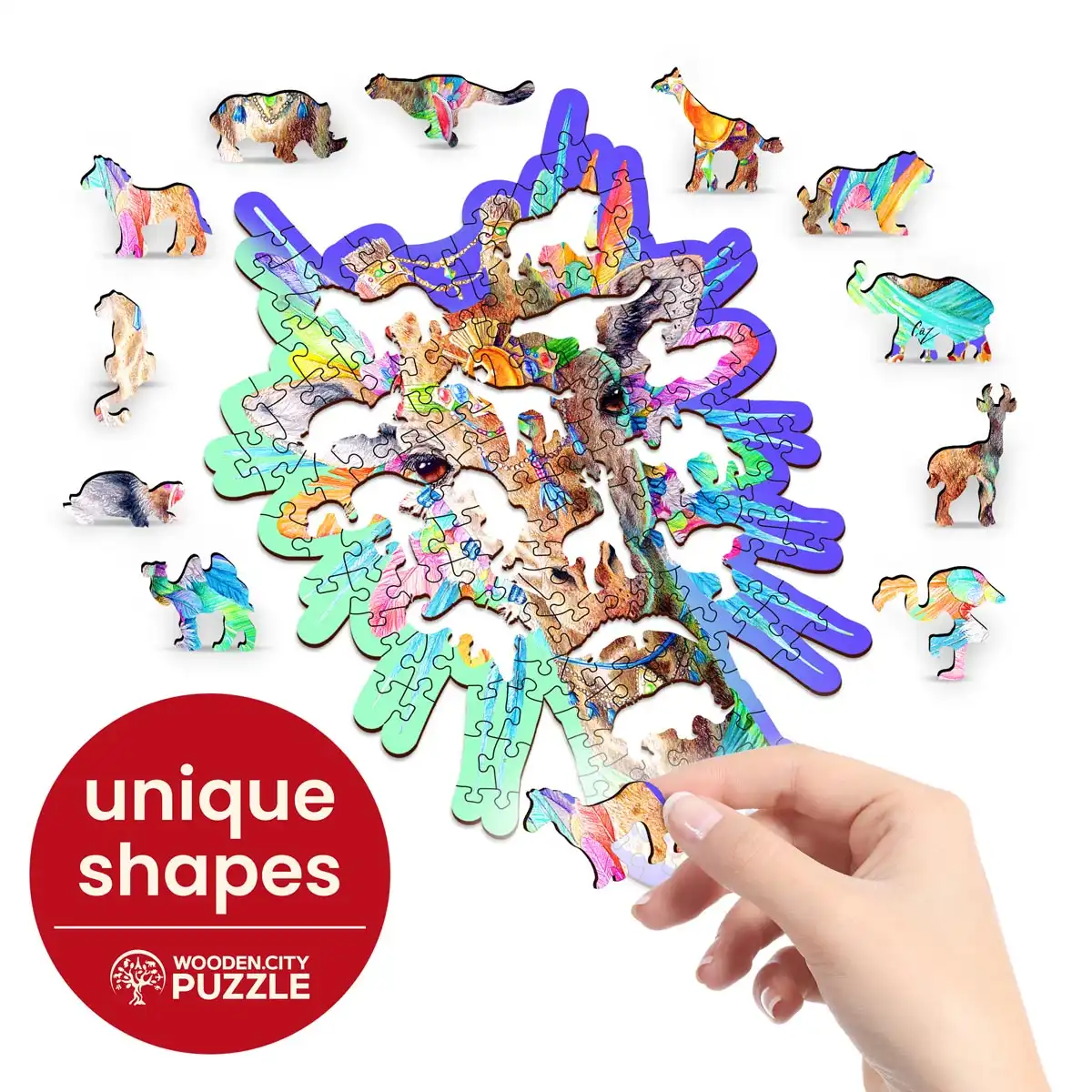 Houten Legpuzzel Natty giraffe 150 pcs