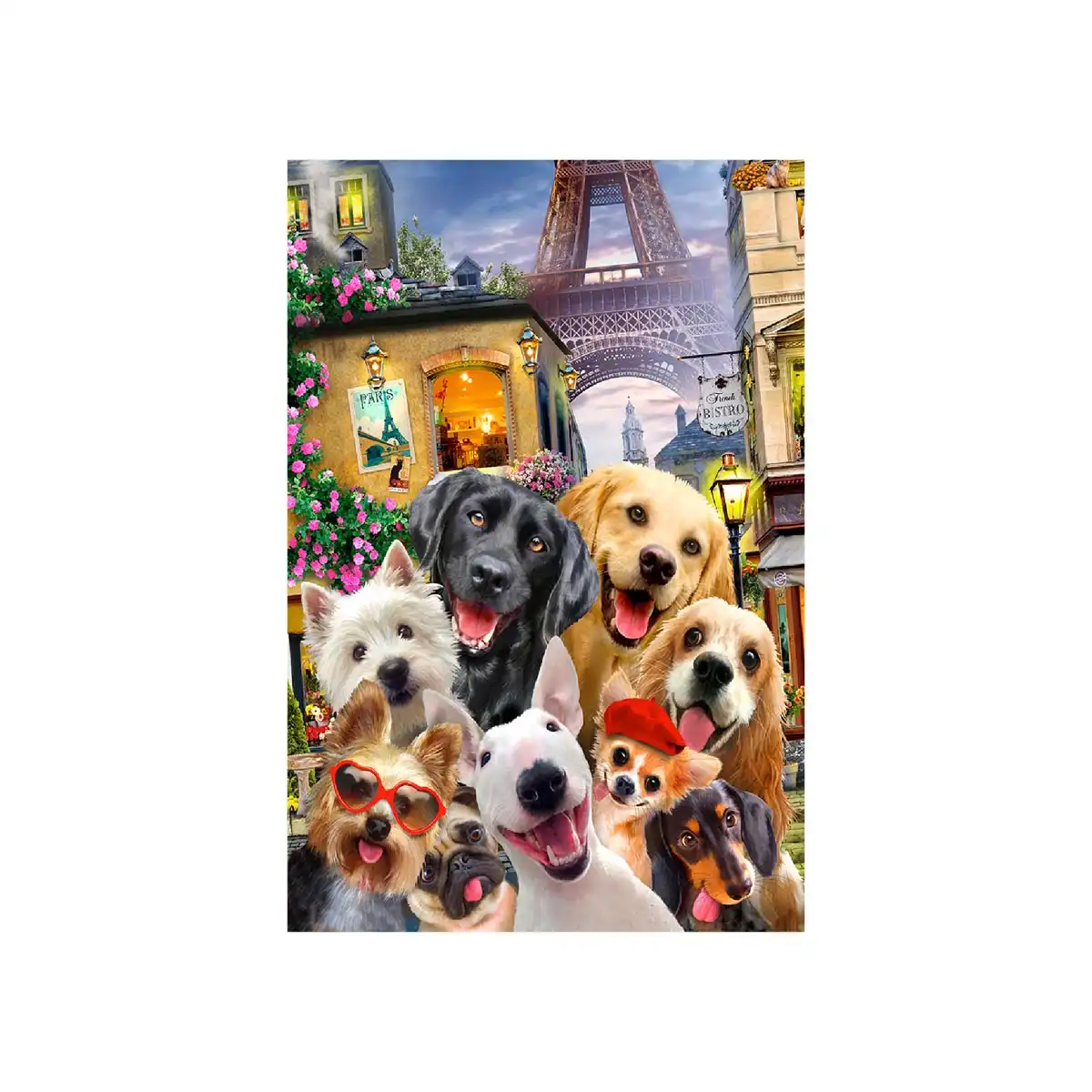 Houten Legpuzzel Puppies in Paris 200 pcs