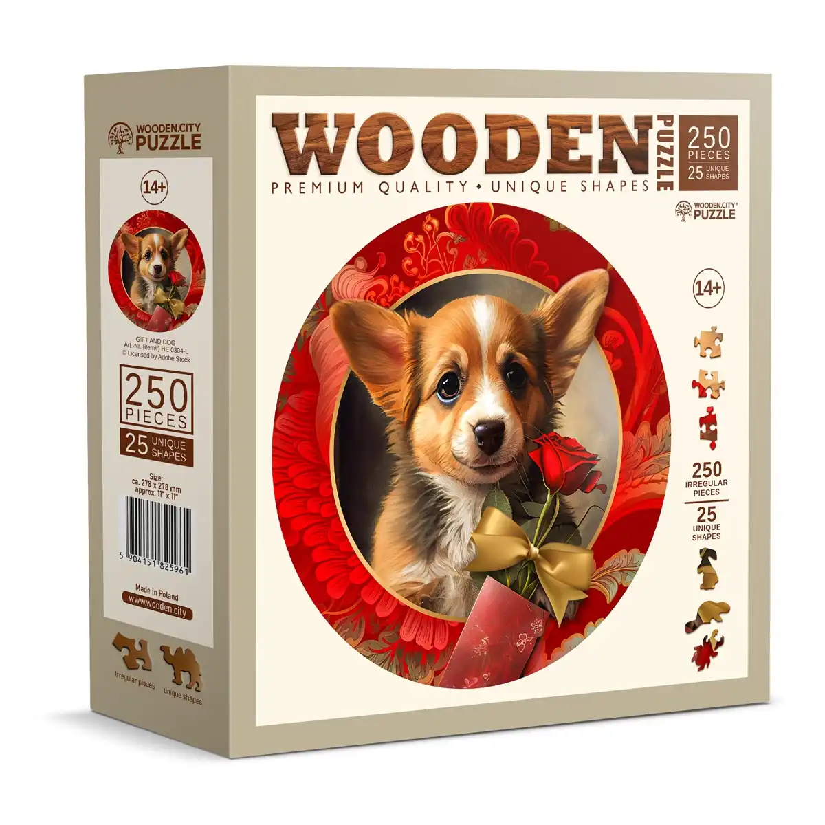 Houten Legpuzzel  Gift and Dog 250 pcs