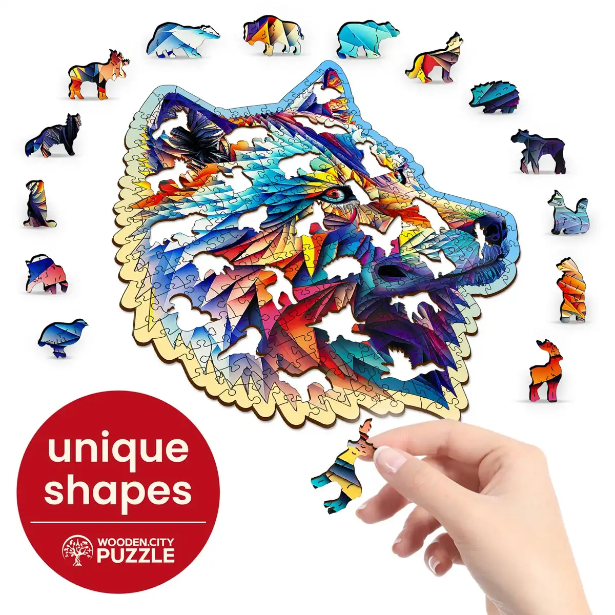 Houten Legpuzzel NEW Classy Wolf 250 pcs