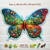 Houten Legpuzzel NEW Colorful Butterfly 150 pcs