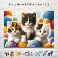 Houten Legpuzzel NEW Kittens and Yarn 150 pcs