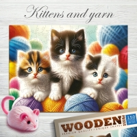 Houten Legpuzzel NEW Kittens and Yarn 150 pcs