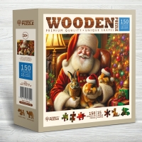 Houten Legpuzzel NEW Santa and Rabbits 150 pcs