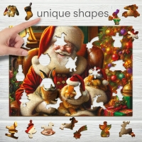 Houten Legpuzzel NEW Santa and Rabbits 150 pcs