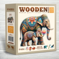 Houten Legpuzzel NEW Fancy Elephants 250 pcs