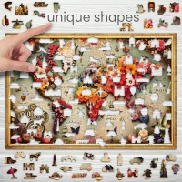 Houten Legpuzzel NEW Colorful Map 1010 pcs