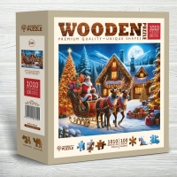 Houten Legpuzzel NEW Santa is coming 1010 pcs