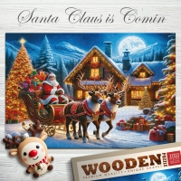 Houten Legpuzzel NEW Santa is coming 1010 pcs